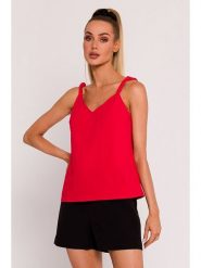 Made of emotion Top w kolorze czerwonym rozmiar: L. Czerwone topy Made Of Emotion, l, bez wzorów, bez kołnierzyka, bez ramiączek. Za 169.95 zł.