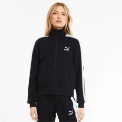 Kurtka Puma Iconic T7, Czarny, Kobiety. Czarne bluzy Puma, m, bez wzorów, z dresówki, bez kaptura. W wyprzedaży za 278.00 zł.