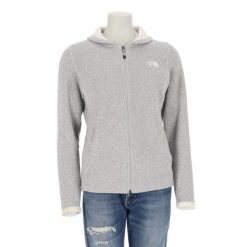 Second life - Kurtka polarowa TNF Grey dla kobiet - Stan bardzo dobry. Szare kurtki The North Face, bez wzorów, z polaru, sportowe, bez kaptura. Za 169.16 zł.