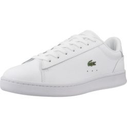 Tenisówki Lacoste Model Carnaby Set Kolor Biały. Białe trampki Lacoste, bez wzorów, ze skóry, sportowe, bez zapięcia. Za 419.00 zł.