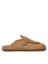 Max Mara Klapki Manly 2424526331600 Beżowy. Brązowe klapki Max Mara, bez wzorów, ze skóry, bez obcasa, bez zapięcia. Za 2,199.00 zł.
