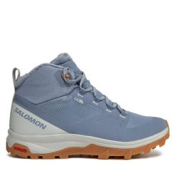 Trekkingi Salomon. Niebieskie buty trekkingowe Salomon, bez zapięcia. Za 389.99 zł.