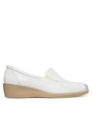 Caprice Półbuty 9-24350-45 Biały. Białe półbuty wsuwane Caprice, bez wzorów, ze skóry, bez obcasa, na koturnie. Za 234.99 zł.