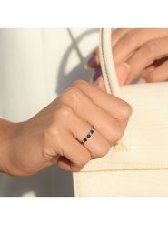 CARATELLI Złoty pierścionek "Éclat Soyeux" z diamentami i szafirami rozmiar: 54. Niebieskie pierścionki CARATELLI, z diamentem, złote. Za 1,644.99 zł.