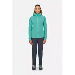 Bluza z kapturem damska Rab Nexus Hoody rozpinana. Niebieskie bluzy RAB, l, bez wzorów, sportowe, bez ramiączek, z kapturem. Za 336.99 zł.