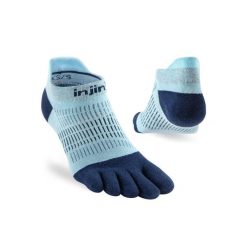 Skarpety damskie do biegania Injinji Run Lightweight No-Show. Niebieskie skarpetki Injinji, bez wzorów. Za 69.99 zł.