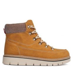 Botki Whistler. Żółte botki WHISTLER, bez wzorów, bez obcasa, na płaskiej podeszwie, bez zapięcia. Za 159.99 zł.