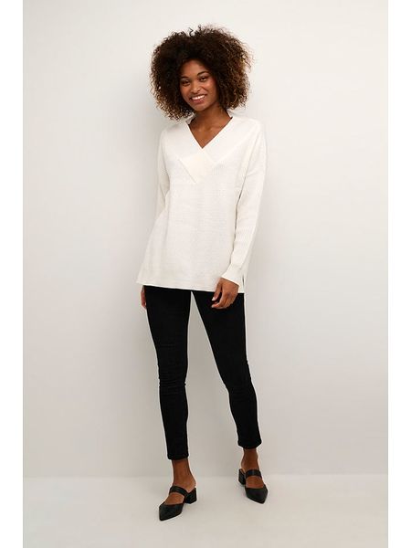 CULTURE Sweter w kolorze kremowym rozmiar: XL. Brązowe swetry Culture, xl, bez wzorów, bez ramiączek. Za 104.89 zł.
