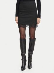 Morgan Spódnica mini 262-JBOK.F Czarny Slim Fit. Czarne spódnice Morgan, bez wzorów, z wiskozy, mini, trapezowe. Za 319.99 zł.