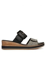 Remonte Klapki CEO-D6463-03 Czarny. Czarne klapki Remonte, bez wzorów, ze skóry, bez obcasa, bez zapięcia. Za 349.99 zł.