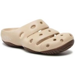 Buty damskie Keen Wmns Yogui Safari/srebrne Birch Silver. Brązowe buty treningowe Keen, bez wzorów, bez zapięcia. Za 300.99 zł.