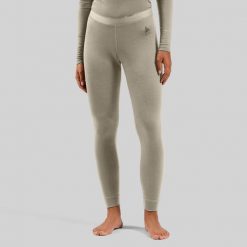 Spodnie Odlo BL BOTTOM long MERINO 160. Białe bielizna termoaktywna damska ODLO, bez wzorów, bez ramiączek, trekkingowe. Za 379.99 zł.