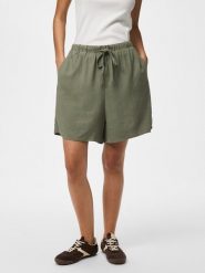 Pieces Szorty "Pcvinsty" w kolorze khaki rozmiar: M. Brązowe szorty Pieces, bez wzorów. Za 79.21 zł.