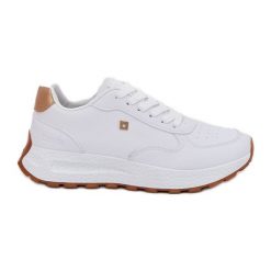 Lekkie Buty Sportowe Damskie Big Star RR274629 HI-POLY System Białe. Białe buty treningowe bez wzorów, bez zapięcia. Za 224.56 zł.