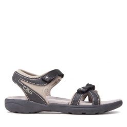 Sandały CMP. Czarne sandały CMP, bez wzorów, sportowe, bez obcasa, bez zapięcia. Za 199.99 zł.