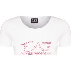T-shirt EA7 EMPORIO ARMANI. Białe t-shirty EA7 Emporio Armani, bez wzorów, z tkaniny, bez kołnierzyka, bez ramiączek. W wyprzedaży za 204.00 zł.