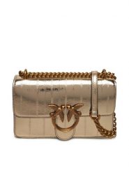 PINKO Torebka Love One Mini Dc PE 25 PLTT 100074 A26X Złoty. Żółte kopertówki Pinko, bez wzorów, ze skóry, wizytowe, bez dodatków. Za 1,289.00 zł.
