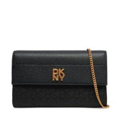 Torebka DKNY. Czarne kopertówki DKNY, bez wzorów, wizytowe, bez dodatków. Za 429.99 zł.