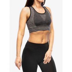 Biustonosz sportowy Smartwool Intraknit Racerback Bra. Czarne biustonosze sportowe Smartwool, bez wzorów. Za 239.99 zł.