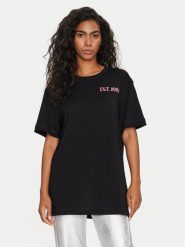 Guess T-Shirt W4GI19 JA914 Czarny Regular Fit. Czarne t-shirty Guess, s, z aplikacjami, z bawełny, bez kołnierzyka, bez ramiączek. Za 329.99 zł.
