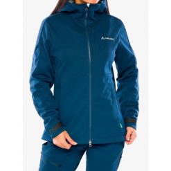 Kurtka softshell damska Vaude All Year Elope Softshell Jacket II. Niebieskie kurtki przejściowe sportowe Vaude, bez wzorów, z softshellu, bez kaptura, trekkingowe. Za 650.99 zł.
