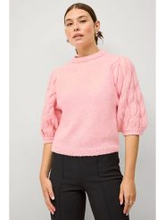 Ellos Sweter "Jossi" w kolorze jasnoróżowym rozmiar: XL. Różowe swetry ellos, xl, bez wzorów, ze splotem, bez ramiączek. Za 83.42 zł.