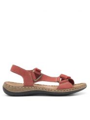 Go Soft Sandały WI23-4773-05 Czerwony. Czerwone sandały GO SOFT, bez wzorów, ze skóry, bez obcasa, na płaskiej podeszwie, bez zapięcia. Za 159.99 zł.
