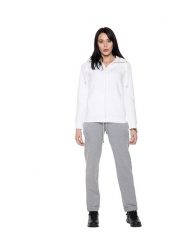 Bluza z bawełna z zamek błyskawiczny na co dzień. Białe bluzy LEONE 1947 APPAREL, xl, bez wzorów, z bawełny, bez ramiączek, bez kaptura. Za 467.31 zł.