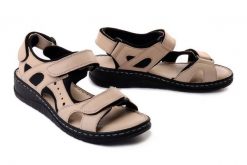 ARTIKER RELAKS 52C0294 beżowy, sandały damskie. Brązowe sandały Artiker Relaks, bez wzorów, ze skóry, bez obcasa, bez zapięcia. Za 209.90 zł.