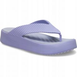 Japonki Dla Dorosłych Crocs Getaway Groove Platform Flip. Fioletowe japonki Crocs, bez wzorów, z materiału. Za 191.99 zł.