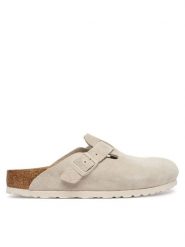 Birkenstock Klapki Boston 1031662 Beżowy. Brązowe klapki Birkenstock, bez wzorów, ze skóry, bez obcasa, bez zapięcia. Za 639.99 zł.
