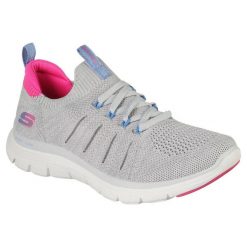 Buty do biegania Damskie Skechers. Szare buty do biegania Skechers, bez wzorów, bez zapięcia, do biegania. Za 265.99 zł.