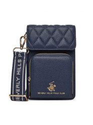 Beverly Hills Polo Club Torebka BHPC-L-007-07 Granatowy. Niebieskie listonoszki Beverly Hills Polo Club, bez wzorów, ze skóry, bez dodatków. Za 79.99 zł.