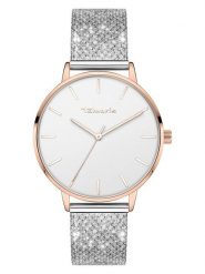 Tamaris Zegarek kwarcowy w kolorze srebrno-różowozłoto-białym rozmiar: onesize. Szare, analogowe zegarki Tamaris, metalowe. Za 152.99 zł.