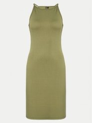 Pieces Sukienka dzianinowa Ostina 17124786 Zielony Slim Fit. Zielone sukienki Pieces, s, bez wzorów, z dzianiny, bez kołnierzyka, bez ramiączek. Za 69.99 zł.