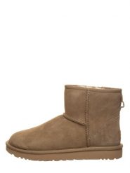 UGG Skórzane botki "Classic Mini II" w kolorze brązowym rozmiar: 40. Brązowe botki UGG, bez wzorów, z materiału, z okrągłym noskiem, bez obcasa, bez zapięcia. Za 739.71 zł.