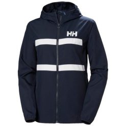 Damska kurtka wodoodporna Helly Hansen Salt Striped. Niebieskie kurtki Helly Hansen, bez wzorów, z materiału, sportowe, bez kaptura. Za 554.00 zł.