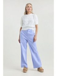 Josephine & Co Spodnie "Jelmer" w kolorze błękitnym rozmiar: 36. Niebieskie spodnie materiałowe Josephine & Co, bez wzorów, z materiału, z podwyższonym stanem. Za 260.99 zł.