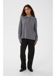 Soaked in Luxury Sweter w kolorze szarym rozmiar: XXL. Szare swetry Soaked in Luxury, xxl, bez wzorów, z wełny, bez ramiączek. Za 109.00 zł.