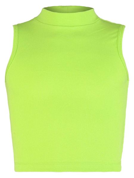 Blue Effect Top w kolorze jasnozielonym rozmiar: 140. Zielone topy Blue Effect, bez wzorów, prążkowane, bez kołnierzyka, bez ramiączek. Za 35.18 zł.