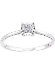 Revoni Złoty pierścionek z diamentem rozmiar: 58. Szare pierścionki Revoni, z diamentem, złote. Za 4,045.99 zł.