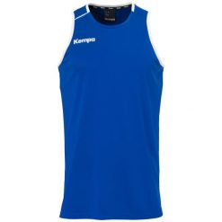 Dziecięca koszulka typu tank top Kempa Player. Niebieskie topy Kempa, bez wzorów, sportowe, bez kołnierzyka, bez ramiączek. Za 114.00 zł.