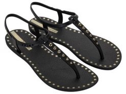 Sandały damskie Ipanema Classic Dots. Czarne sandały Ipanema, bez wzorów, z materiału, bez obcasa, bez zapięcia. Za 55.99 zł.