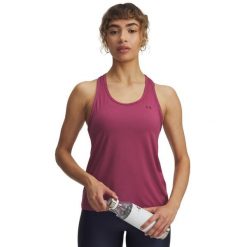 Damski tank top Under Armour Tech Knockout. Czerwone topy Under Armour, bez wzorów, sportowe, bez kołnierzyka, bez ramiączek. Za 186.50 zł.