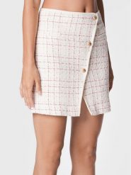 Morgan Spódnica trapezowa 222-JPYLA.F Biały Regular Fit. Białe spódnice Morgan, bez wzorów, z bawełny, mini, trapezowe. Za 299.99 zł.