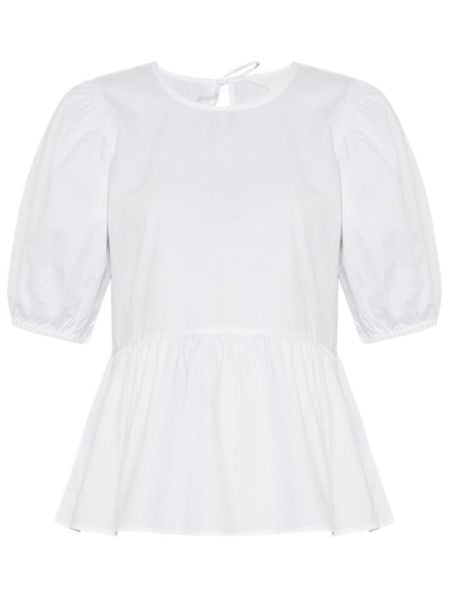 MOSS COPENHAGEN Bluzka "Kuana Petronia" w kolorze białym rozmiar: L. Białe bluzki Moss Copenhagen, l, bez wzorów, z bawełny, bez kołnierzyka, bez ramiączek. Za 126.75 zł.