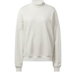 Bluza sportowa damska Reebok IC8097. Białe bluzy bez kaptura Reebok, xl, bez wzorów, z bawełny, bez kaptura, na golfa. Za 159.99 zł.