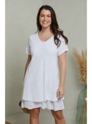 Curvy Lady Sukienka w kolorze białym rozmiar: 48/50. Białe sukienki Curvy Lady, na co dzień, bez wzorów, klasyczne, bez kołnierzyka, bez ramiączek, midi, proste. Za 104.14 zł.