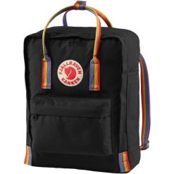 Plecak turystyczny Fjallraven Kanken Rainbow. Czarne plecaki Fjällräven, bez wzorów, bez dodatków. Za 337.99 zł.