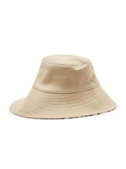 Guess Kapelusz Bucket W2YZ04 WERD0 Beżowy. Brązowe kapelusze Guess, z aplikacjami, ze skóry. Za 99.99 zł.